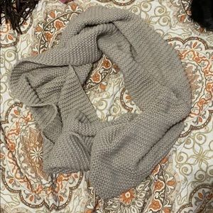 Knit tan scarf